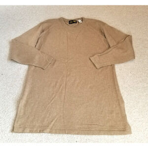 Womens Sweater-ELIZABETH-lt brown 100% cashmere po tunic Luxury Old Money-L